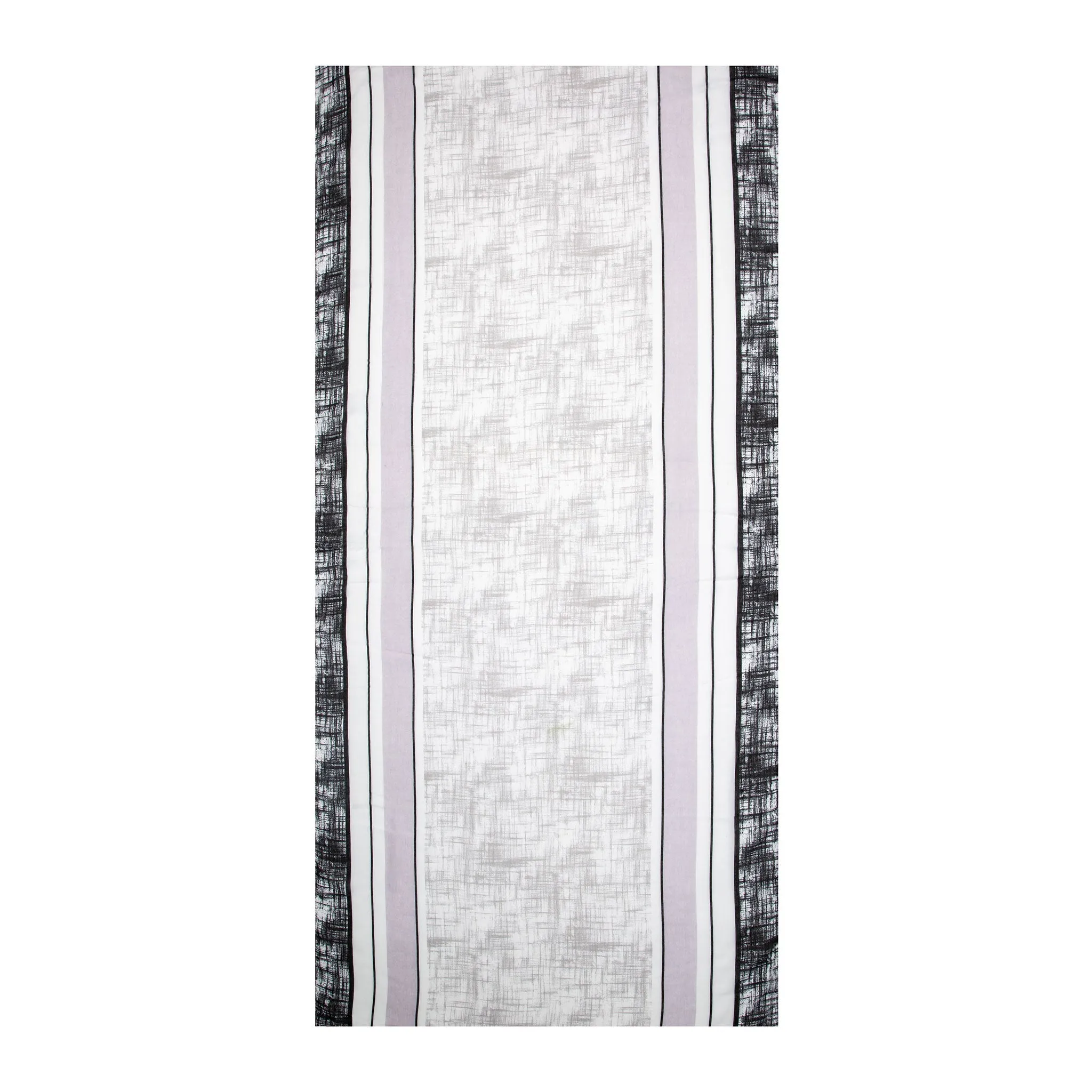Women’s Lightweight Scarf with Stripe and Crosshatch Pattern