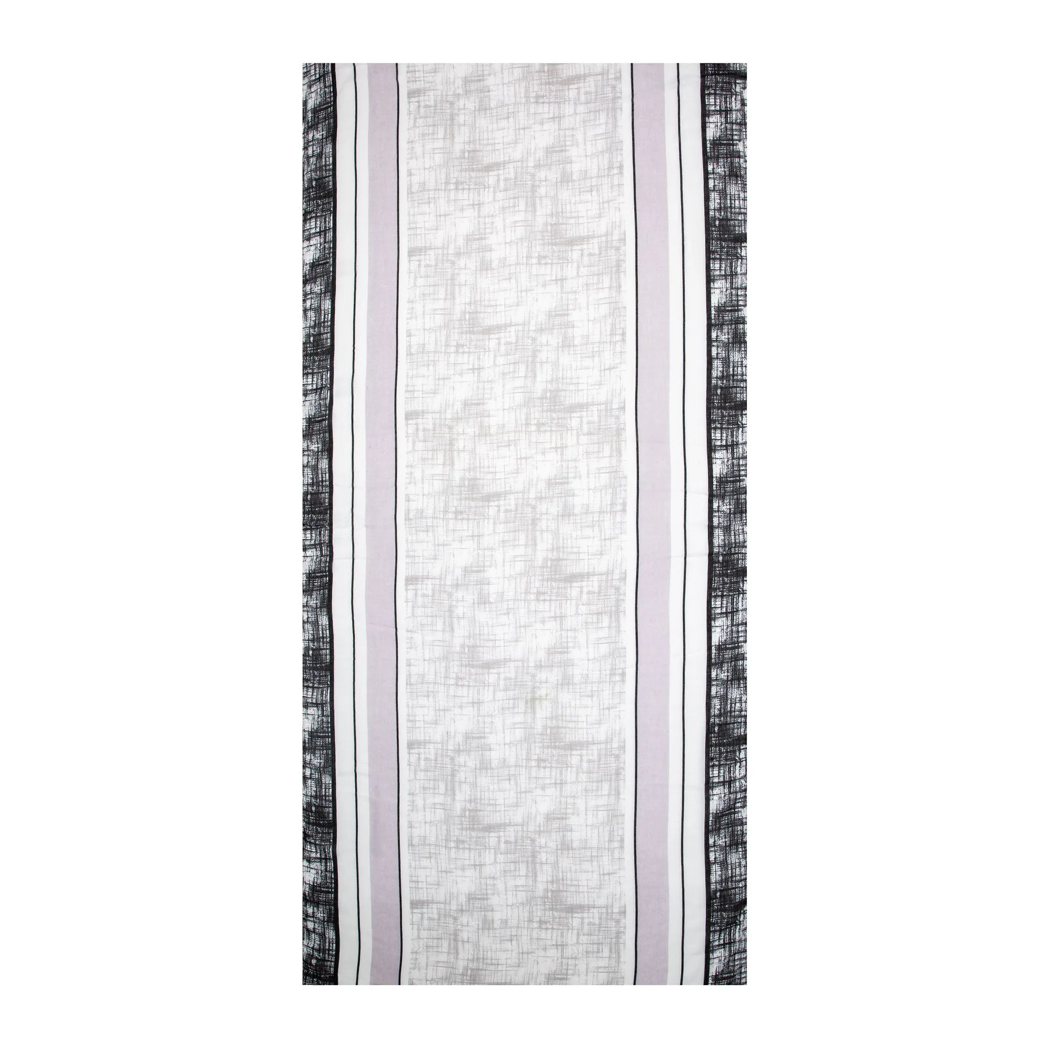 Women’s Lightweight Scarf with Stripe and Crosshatch Pattern
