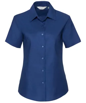 Womens short sleeve Oxford shirt | Bright Royal