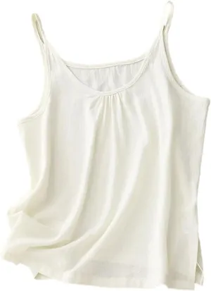 Women's Solid Color Round Neck Spaghetti Strap Sleeveless Camisole