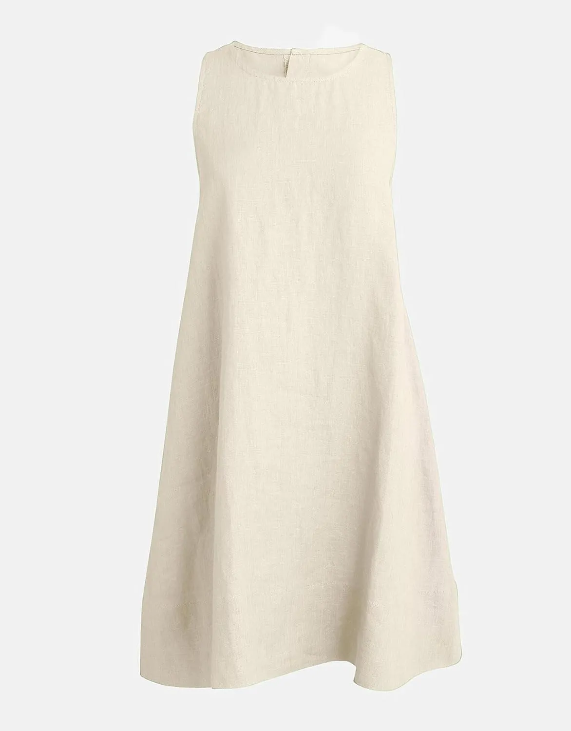 Womens Summer Tank Dress Casual Sleeveless Tunic Shift Linen Dress Smocked Sundresses