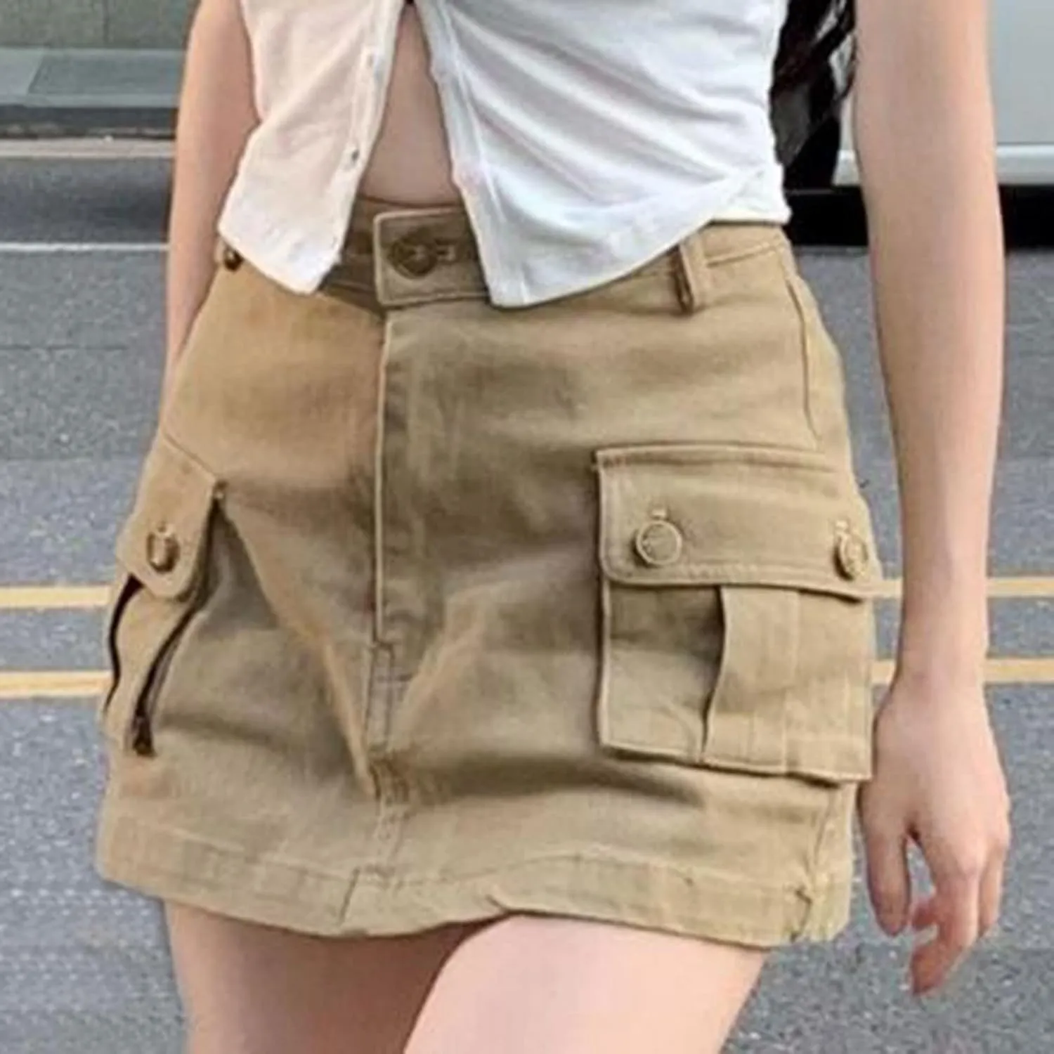 Womens Work Skirts Camo Skirts for Women High Waisted Mini Skirt Women's Cargo Skirt Jean Skirt Mini Short Skirt