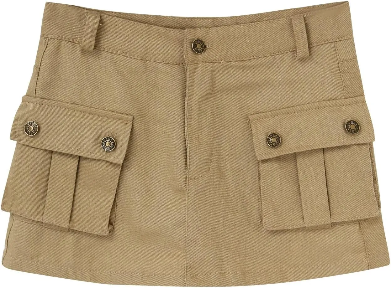 Womens Work Skirts Camo Skirts for Women High Waisted Mini Skirt Women's Cargo Skirt Jean Skirt Mini Short Skirt