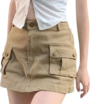Womens Work Skirts Camo Skirts for Women High Waisted Mini Skirt Women's Cargo Skirt Jean Skirt Mini Short Skirt