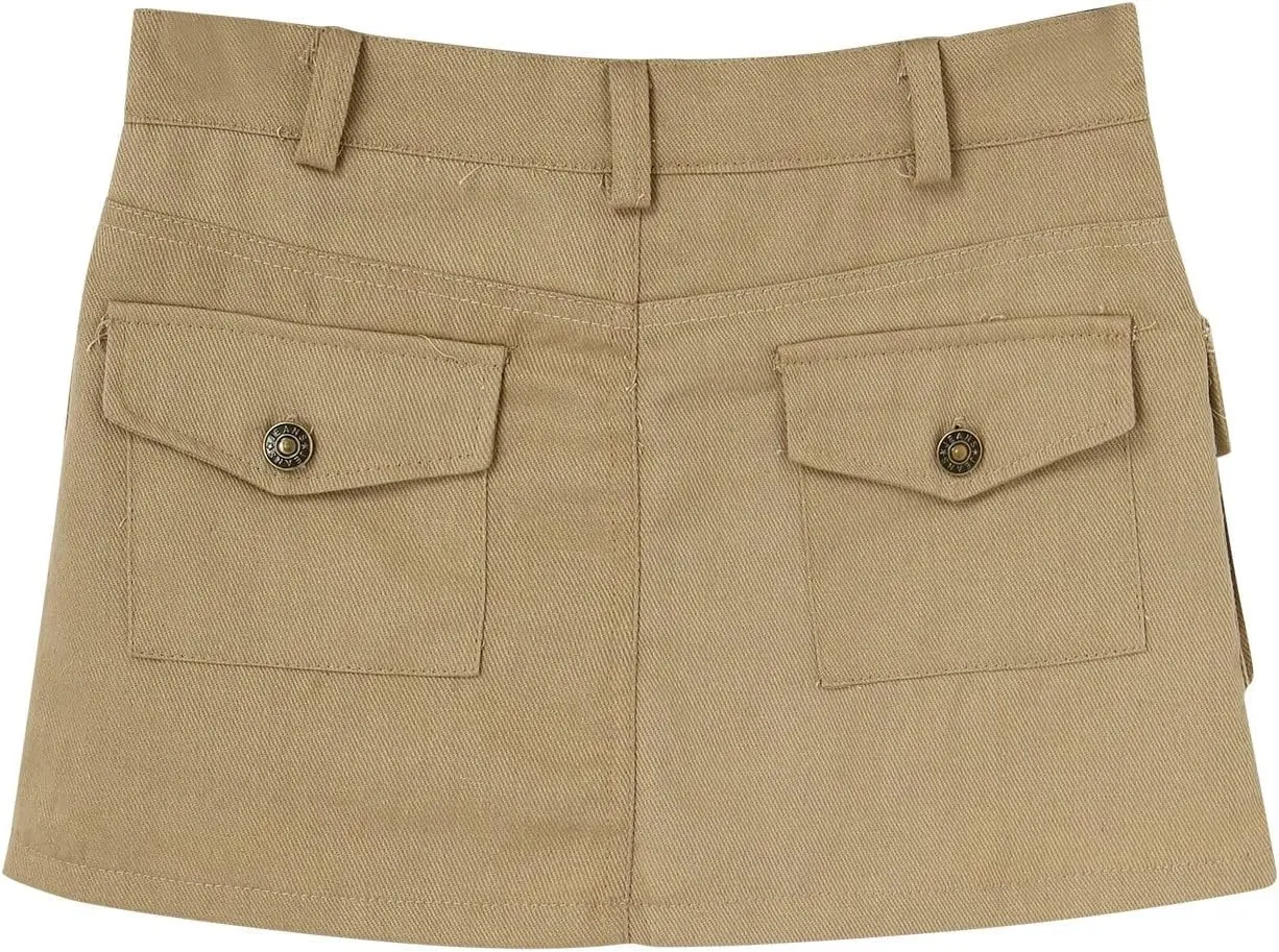 Womens Work Skirts Camo Skirts for Women High Waisted Mini Skirt Women's Cargo Skirt Jean Skirt Mini Short Skirt