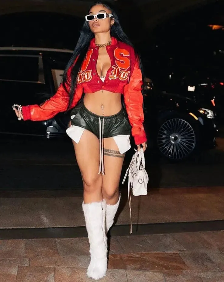 Y2K Letter Print Varsity